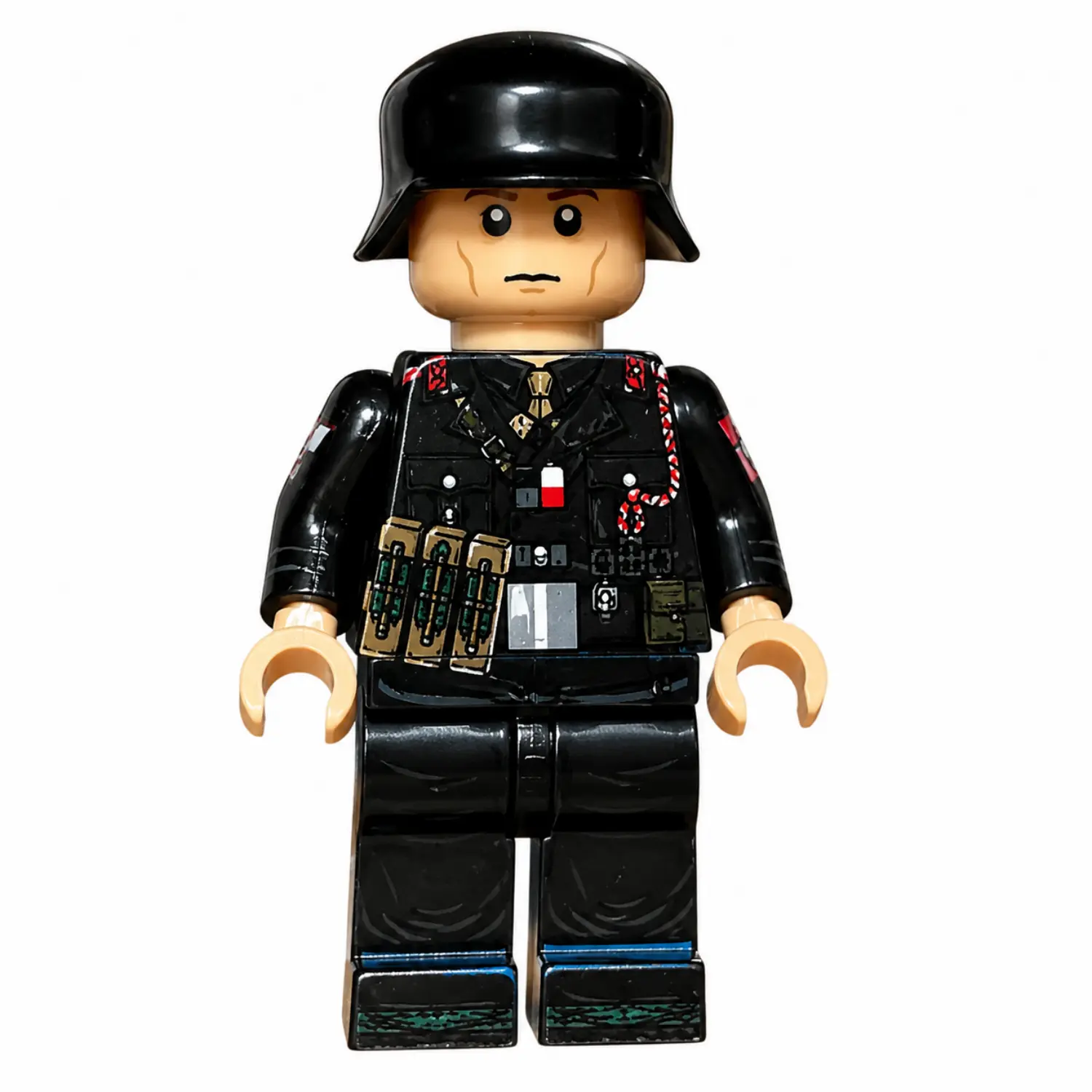 German MP40 Submachine Gunner Minifigure (Black Uniform Edition) WWII - Custom Printed Brick Block Figure German Mp40 Submachine Gunner Minifigure (black Uniform Edition) Wwii Custom Printed Brick Block Figure