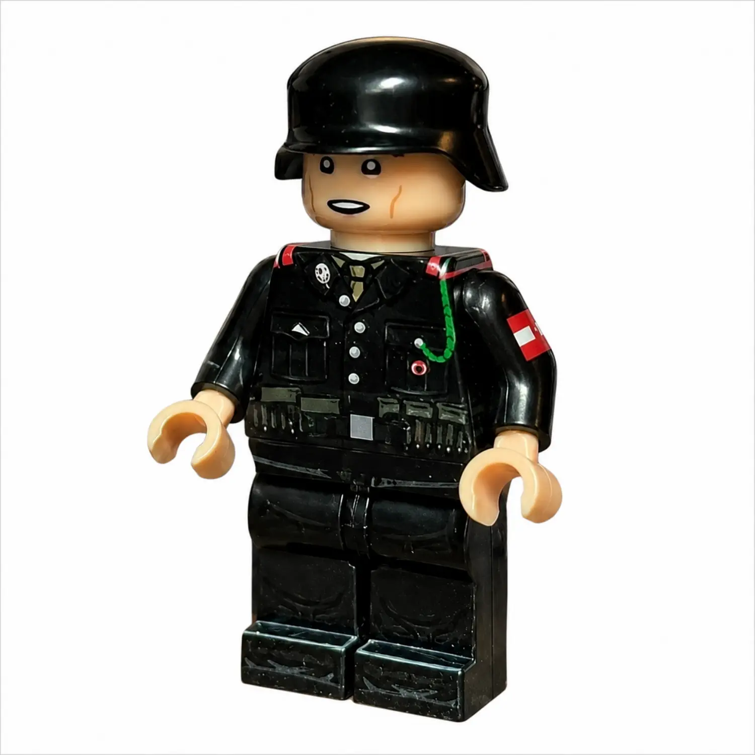German SS Soldier Minifigure (Black Tunic Edition) WWII - Custom Printed Brick Block Figure German Ss Soldier Minifigure (black Tunic Edition) Wwii Custom Printed Brick Block Figure