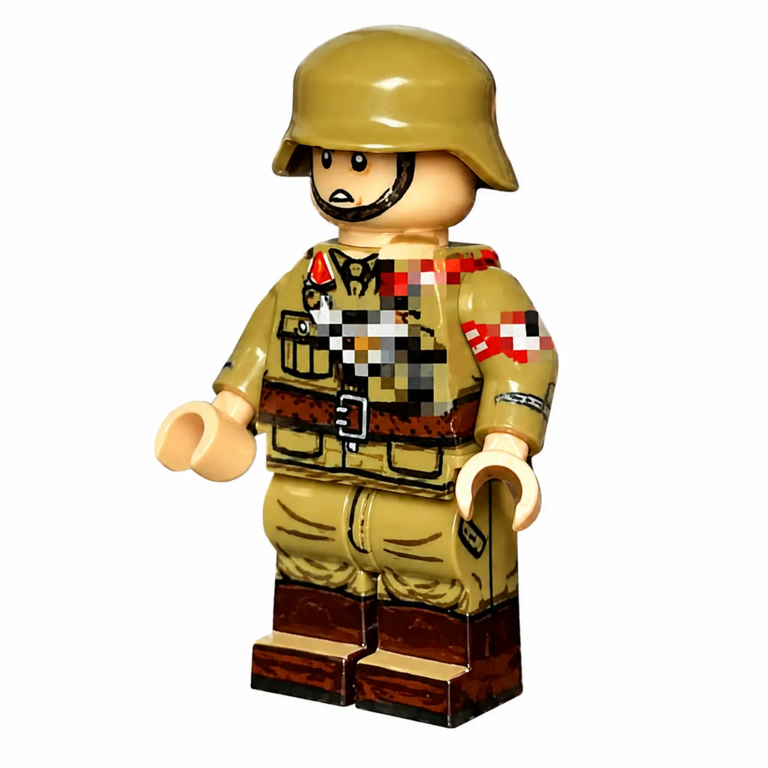German Volkssturm Hitler Youth (tan Uniform) (late War) Wwii Custom Printed Brick Block Figure
