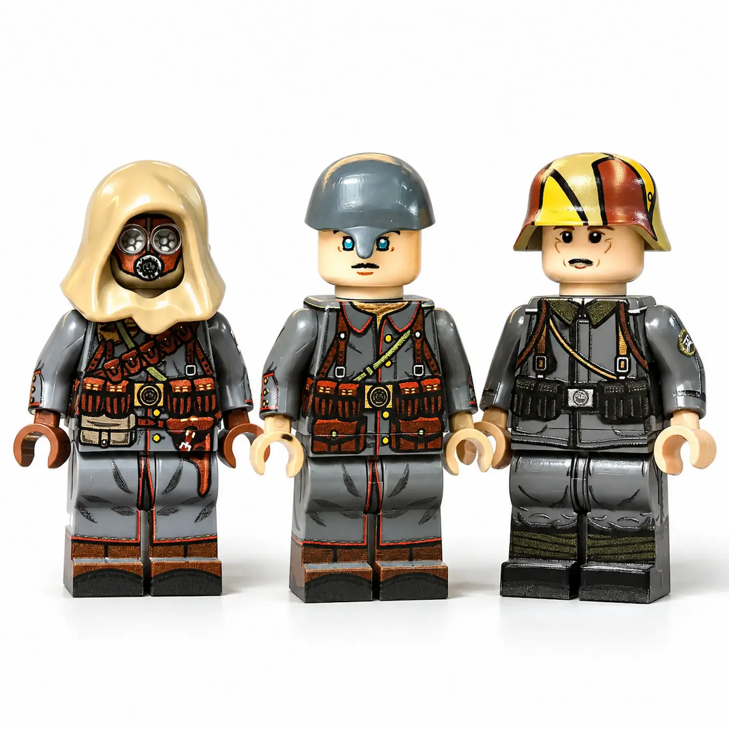 Imperial German Army Tankabwehr, Sentry & Stormtrooper Wwi Custom Printed Brick Block Figure
