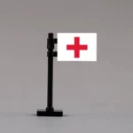 International Red Cross Flag Assembly - Custom 3D Printed Miniature Accessory Parts Pieces for Brick Block Figures