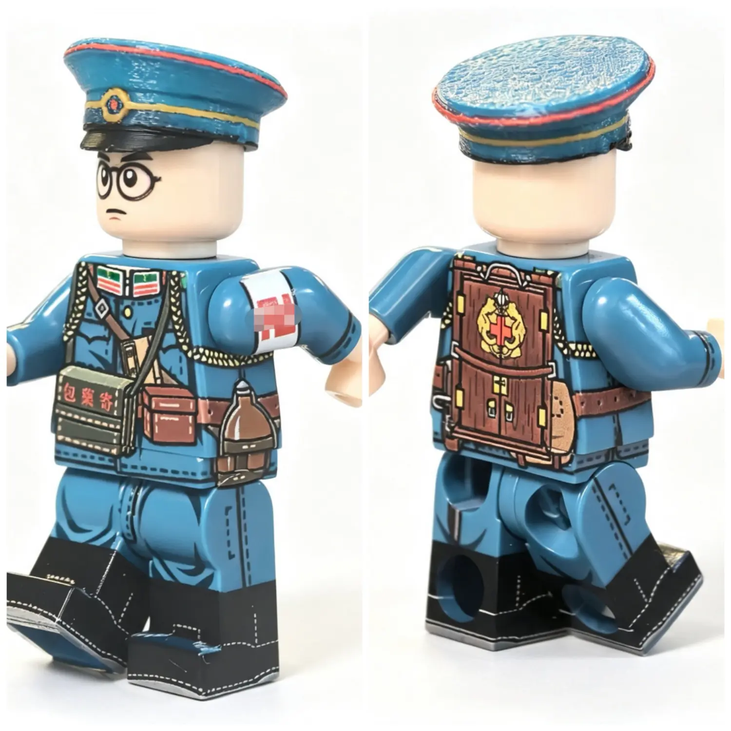 Late Qing Dynasty New Army Field Medic (Beiyang Army Medical Corps) - Custom Printed Brick Block Figure Late Qing Dynasty New Army Field Medic (beiyang Army Medical Corps) Custom Printed Brick Block Figure