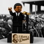Martin Luther King Jr. American Civil Rights Leader (Classic Black Suit Speech Edition) - Custom Printed Brick Block Figure