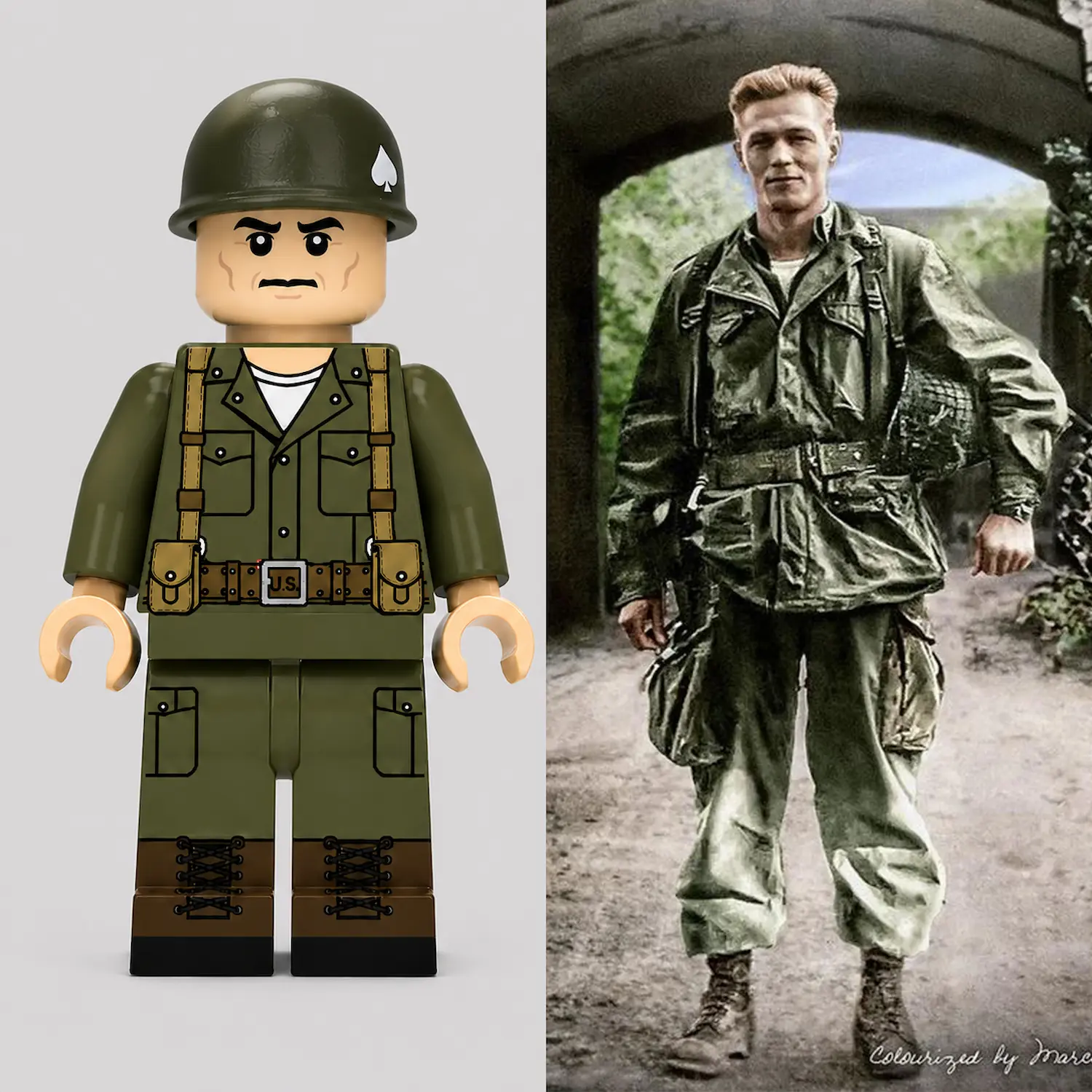 Richard Dick Winters (commander Of Easy Company, 2nd Battalion, 506th Parachute Infantry Regiment) Custom Printed Brick Block Figure With Real Person
