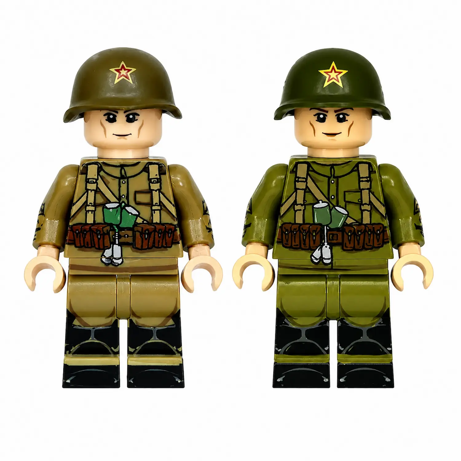 Soviet Red Army Infantryman (Khaki & Green) WWII - Custom Printed Brick Block Figure Soviet Red Army Infantryman (khaki & Green) Wwii Custom Printed Brick Block Figure