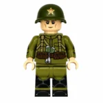 Soviet Red Army Infantryman in green uniform WWII - Custom Printed Brick Block Figure