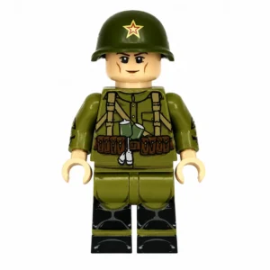 Soviet Red Army Infantryman in green uniform WWII - Custom Printed Brick Block Figure Soviet Red Army Infantryman In Green Uniform Wwii Custom Printed Brick Block Figure