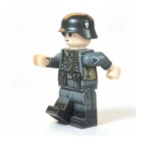 Spanish Blue Division Machine Gunner (ametrallador De La División Azul) Wwii Custom Printed Brick Block Figure
