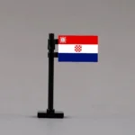 State Flag of the Independent State of Croatia (WWII NDH) - Custom 3D Printed Miniature Accessory Parts Pieces for Brick Block Figures