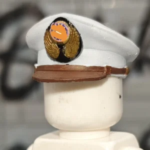 Type 46 Air Force Peaked Cap (White Edition) - Custom 3D Printed Miniature Accessory Parts Pieces for Brick Block Figures Type 46 Air Force Peaked Cap (white Edition) Custom 3d Printed Miniature Accessory Parts Pieces For Brick Block Figures