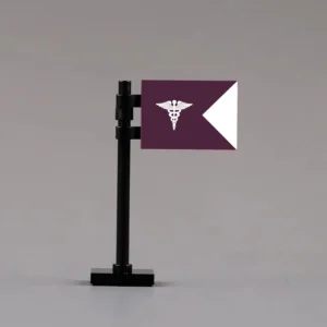 U.S. Army Medical Department Guidon Assembly - Custom 3D Printed Miniature Accessory Parts Pieces for Brick Block Figures U.s. Army Medical Department Guidon Assembly Custom 3d Printed Miniature Accessory Parts Pieces For Brick Block Figures
