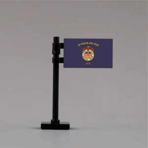U.S. Merchant Marine Flag Assembly - Custom 3D Printed Miniature Accessory Parts Pieces for Brick Block Figures U.s. Merchant Marine Flag Assembly Custom 3d Printed Miniature Accessory Parts Pieces For Brick Block Figures