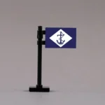 U.S. Navy Infantry Battalion Flag Assembly - Custom 3D Printed Miniature Accessory Parts Pieces for Brick Block Figures