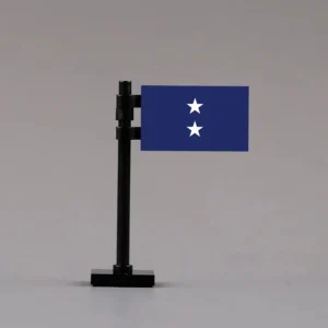 U.S. Navy Rear Admiral (Two-Star) Rank Flag Assembly - Custom 3D Printed Miniature Accessory Parts Pieces for Brick Block Figures U.s. Navy Rear Admiral (two Star) Rank Flag Assembly Custom 3d Printed Miniature Accessory Parts Pieces For Brick Block Figures