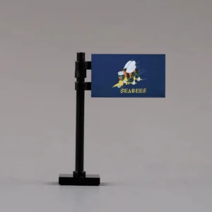U.S. Navy Seabees (Naval Construction Battalions) Flag Assembly - Custom 3D Printed Miniature Accessory Parts Pieces for Brick Block Figures U.s. Navy Seabees (naval Construction Battalions) Flag Assembly Custom 3d Printed Miniature Accessory Parts Pieces For Brick Block Figures