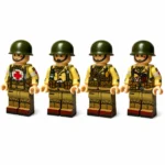 US Army 1st Infantry Division ("Big Red One") Infantry Squad WWII - Custom Printed Brick Block Figure