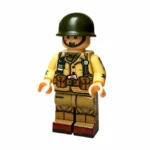 US Army 1st Infantry Division ("Big Red One") M1 Carbine Rifleman WWII - Custom Printed Brick Block Figure