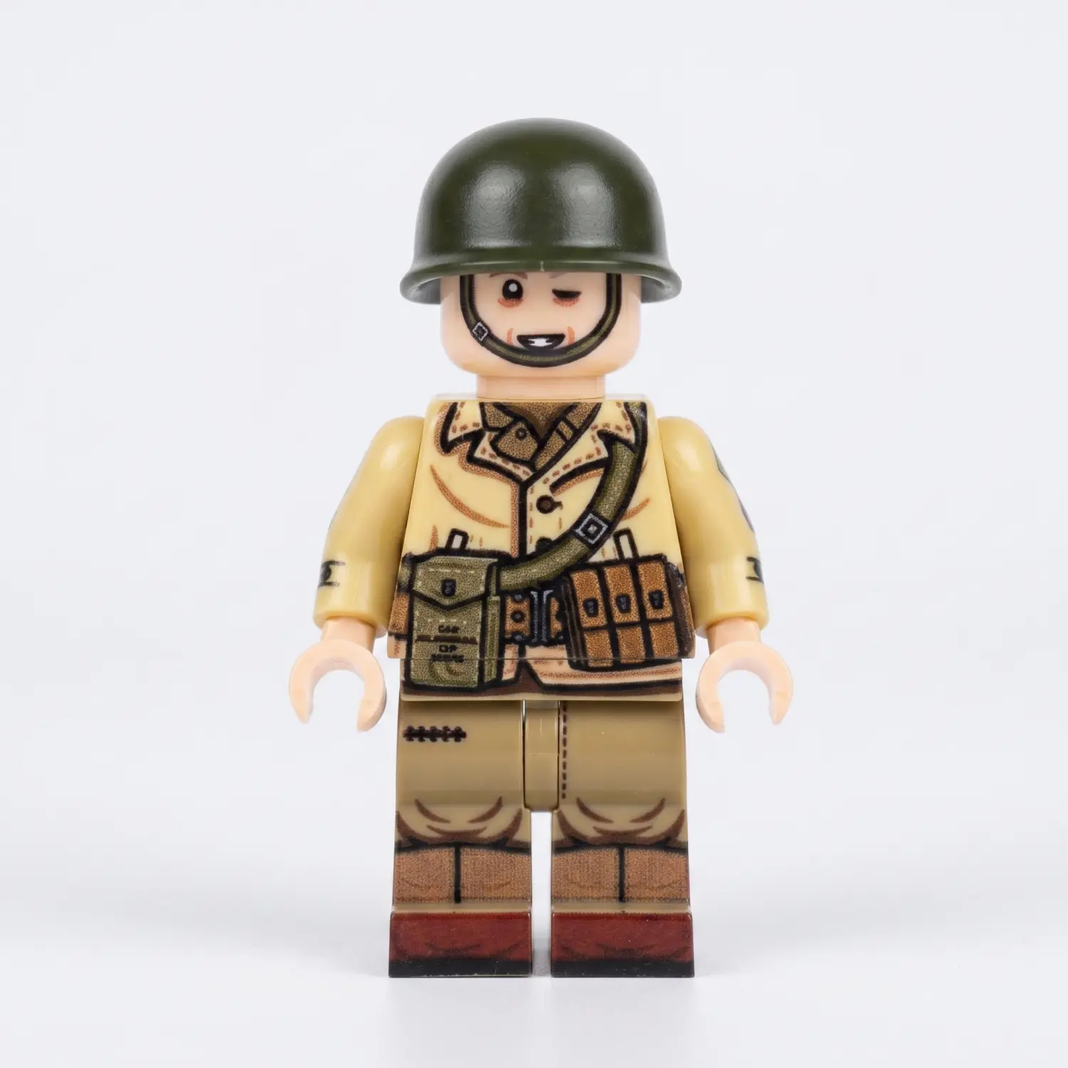 Us Army 4th Infantry Division M3 Grease Gun Master Sergeant (western Front Edition) Wwii Custom Printed Brick Block Figure