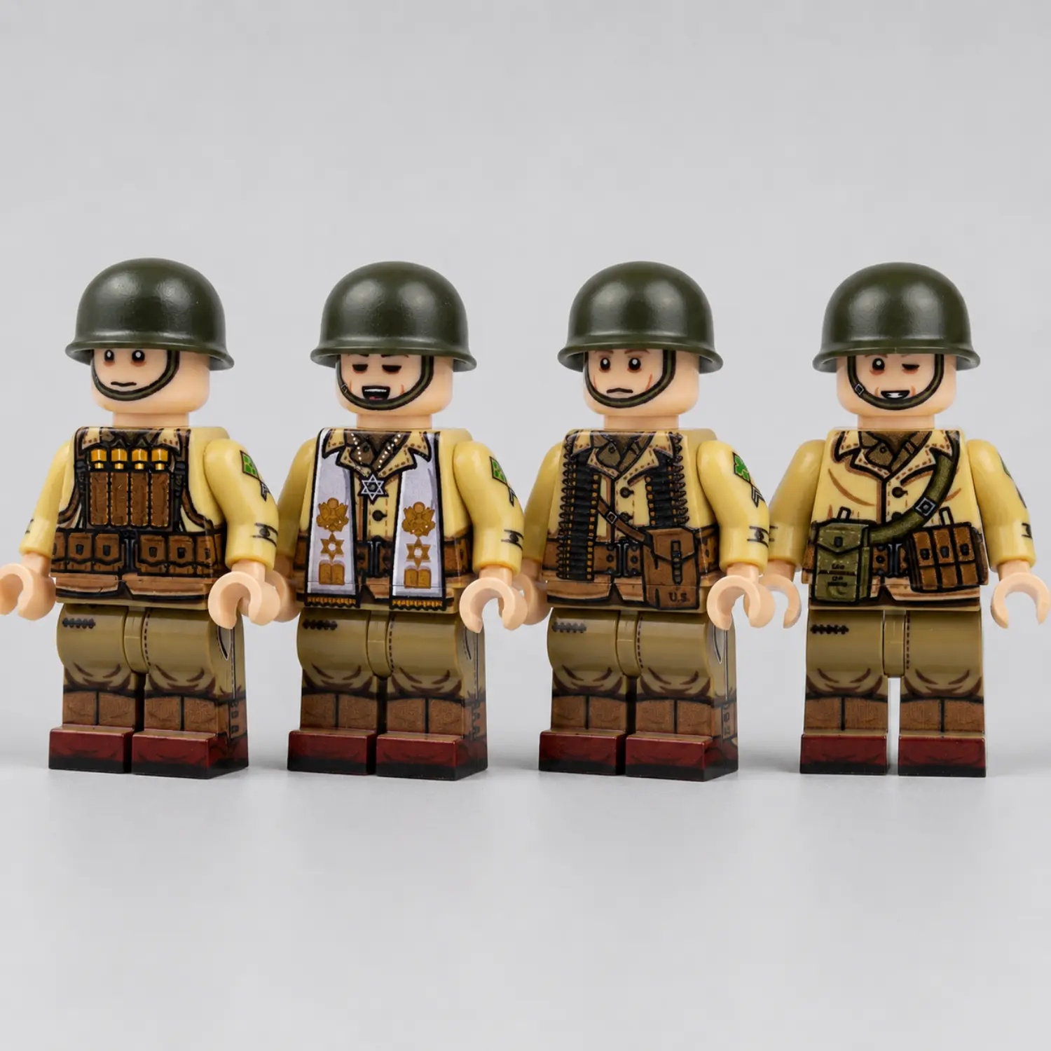 Us Army 4th Infantry Division Wwii Custom Printed Brick Block Figure