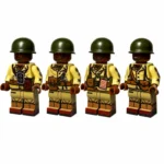 US Army 92nd Infantry Division "Buffalo Soldiers" Squad (Western Front) WWII - Custom Printed Brick Block Figure
