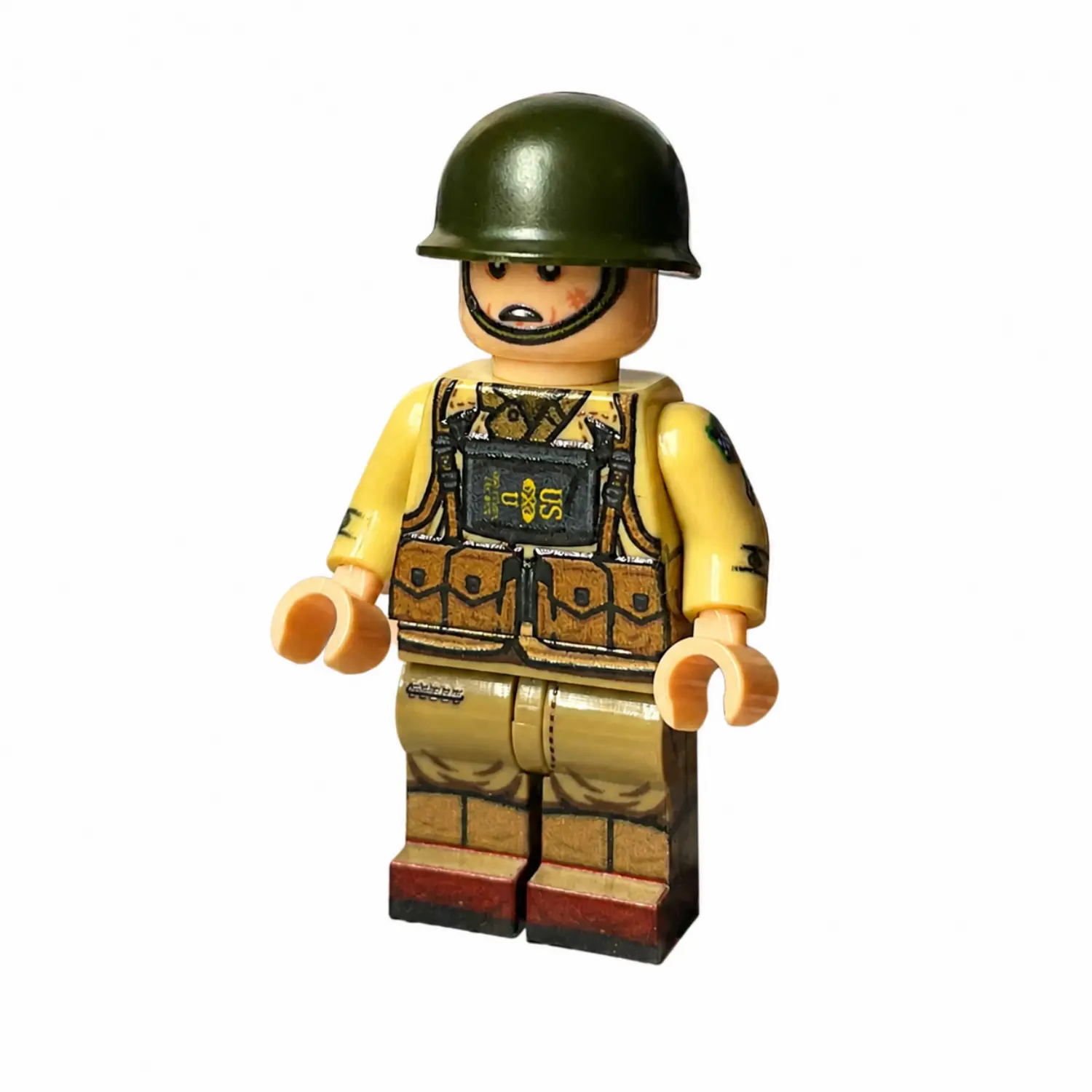 Us Army 99th Infantry Division Assault Infantryman Ranger Wwii Custom Printed Brick Block Figure
