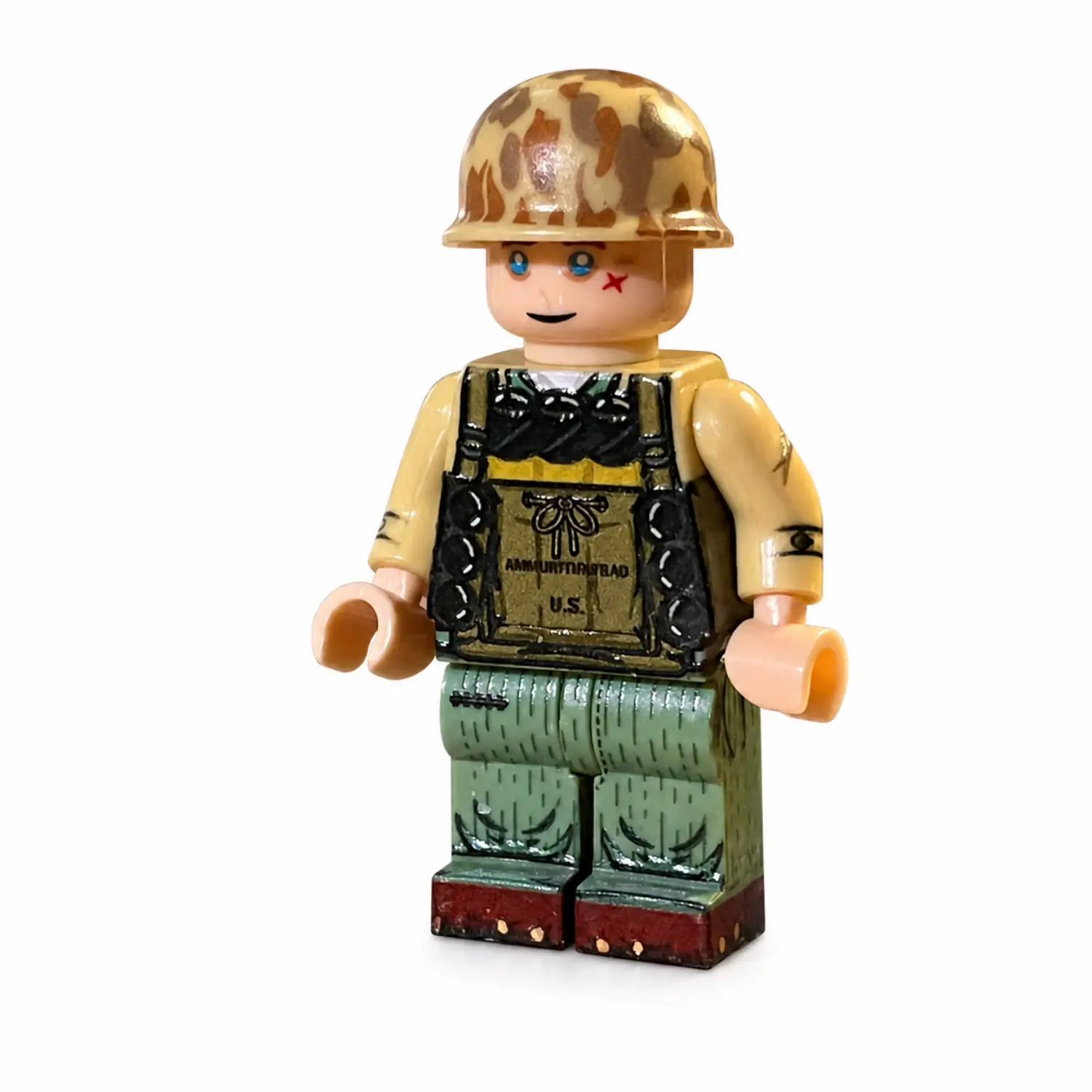 US Marine Corps (USMC) Bazooka Gunner Ammo Bearer (Pacific Storm Series) WWII - Custom Printed Brick Block Figure Us Marine Corps (usmc) Bazooka Gunner Ammo Bearer (pacific Storm Series) Wwii Custom Printed Brick Block Figure