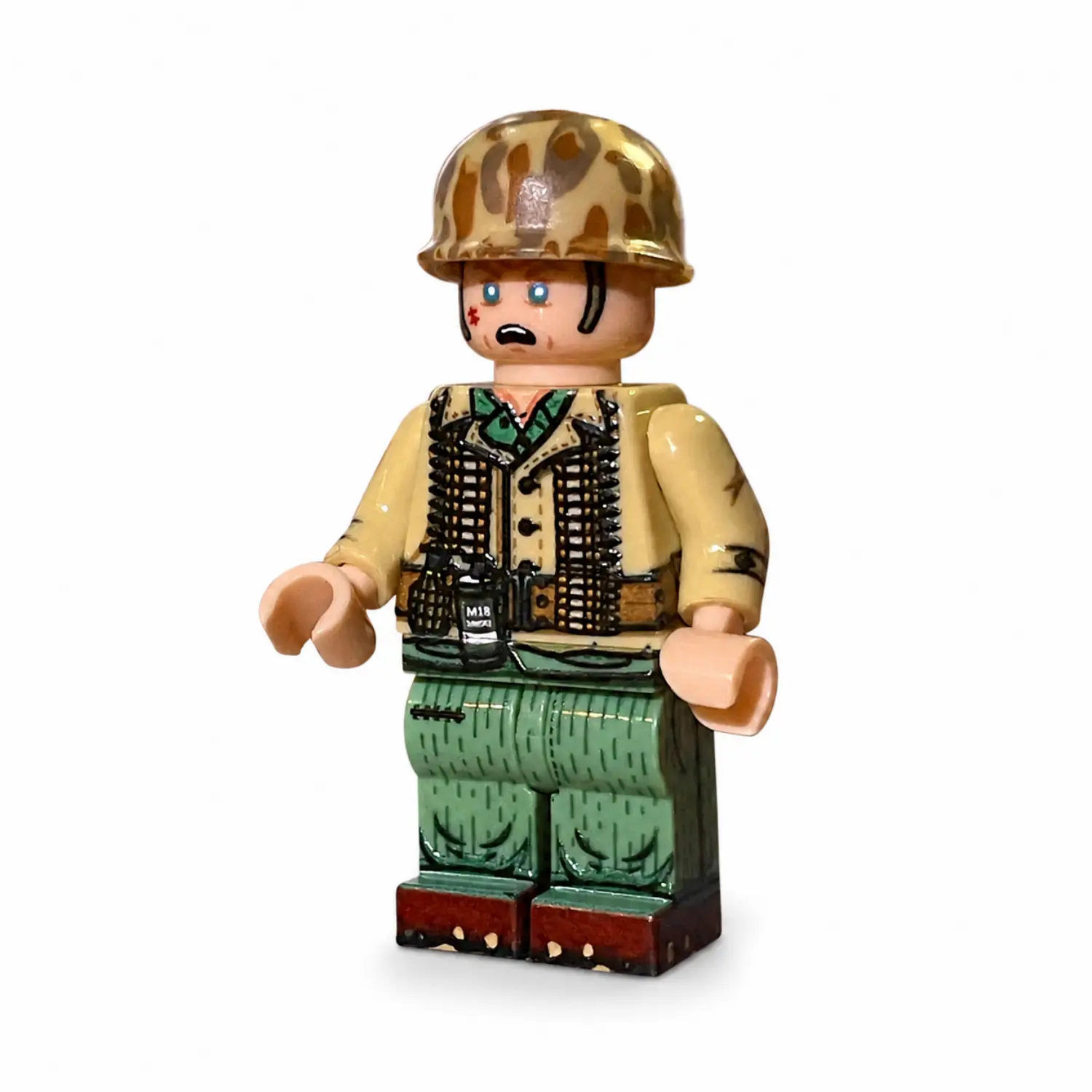 Us Marine Corps (usmc) Machine Gunner Ammo Bearer (pacific Storm Series) Wwii Custom Printed Brick Block Figure