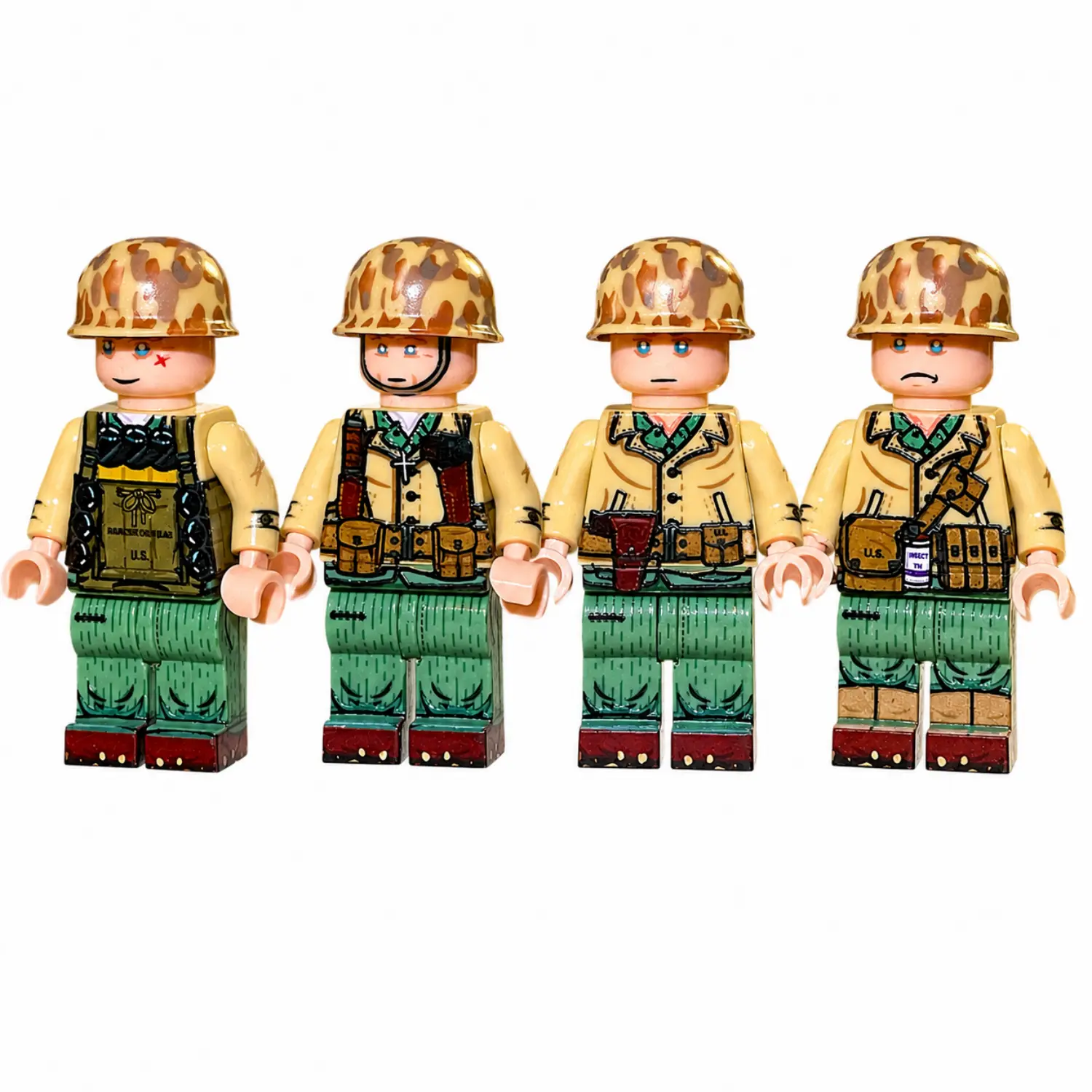US Marine Corps (USMC) Pacific Storm Squad WWII - Custom Printed Brick Block Figure Us Marine Corps (usmc) Pacific Storm Squad Wwii Custom Printed Brick Block Figure