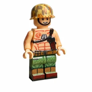 US Military Bare-Chested Gunner Marine Artilleryman (Pacific Theater) WWII - Custom Printed Brick Block Figure Us Military Bare Chested Gunner Marine Artilleryman (pacific Theater) Wwii Custom Printed Brick Block Figure