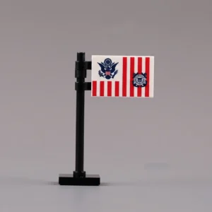 United States Coast Guard Ensign Assembly - Custom 3D Printed Miniature Accessory Parts Pieces for Brick Block Figures United States Coast Guard Ensign Assembly Custom 3d Printed Miniature Accessory Parts Pieces For Brick Block Figures