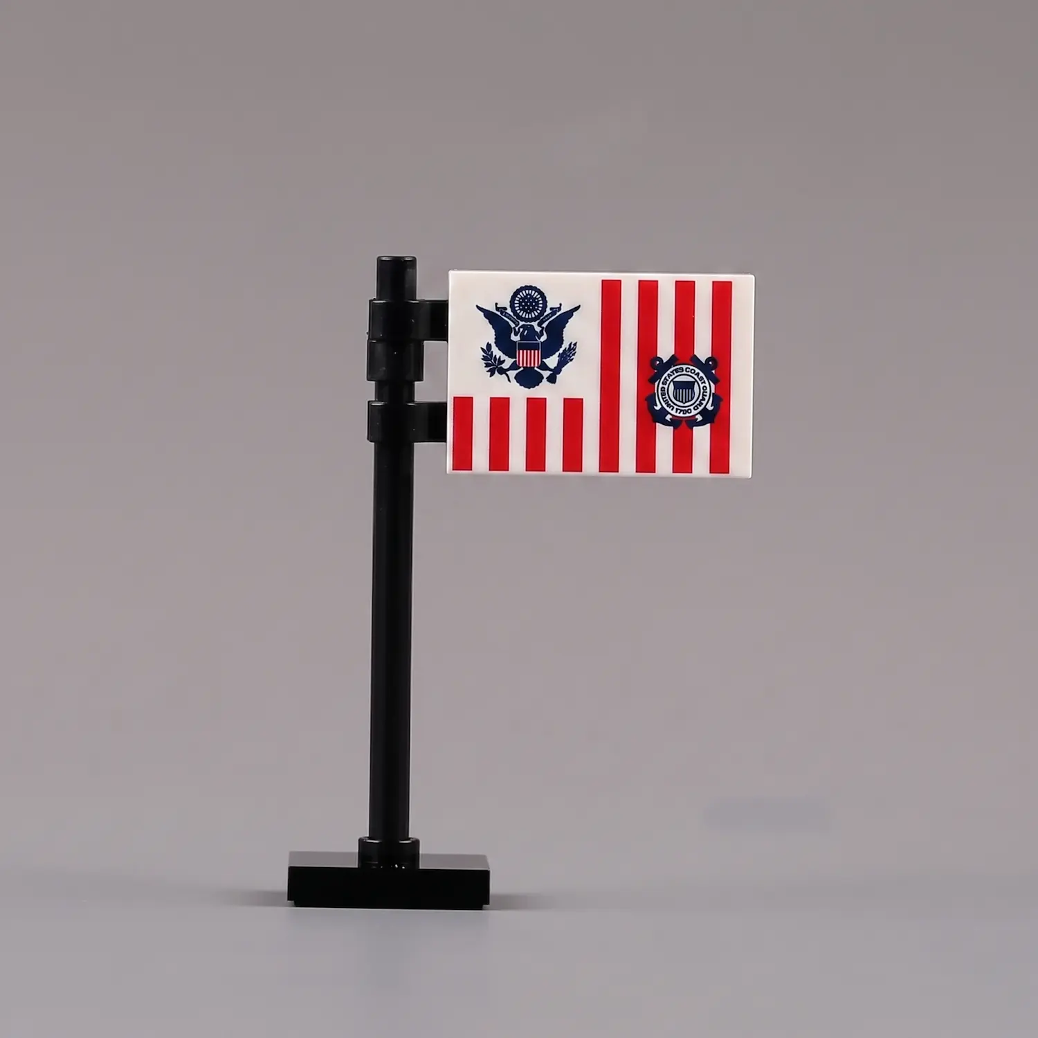 United States Coast Guard Ensign Assembly - Custom 3D Printed Miniature Accessory Parts Pieces for Brick Block Figures United States Coast Guard Ensign Assembly Custom 3d Printed Miniature Accessory Parts Pieces For Brick Block Figures