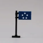 United States Fleet Admiral (Five-Star) Rank Flag Assembly - Custom 3D Printed Miniature Accessory Parts Pieces for Brick Block Figures