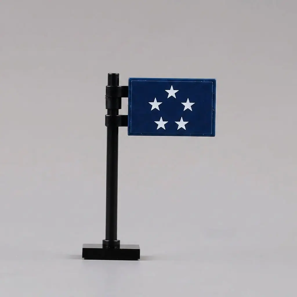 United States Fleet Admiral (Five-Star) Rank Flag Assembly - Custom 3D Printed Miniature Accessory Parts Pieces for Brick Block Figures United States Fleet Admiral (five Star) Rank Flag Assembly Custom 3d Printed Miniature Accessory Parts Pieces For Brick Block Figures