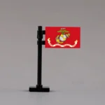 United States Marine Corps (USMC) Flag Assembly - Custom 3D Printed Miniature Accessory Parts Pieces for Brick Block Figures