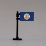 United States Maritime Service (USMS) Flag Assembly - Custom 3D Printed Miniature Accessory Parts Pieces for Brick Block Figures