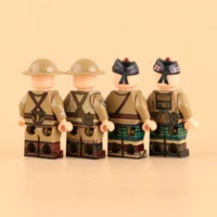 The Back Of British Army Squad Wwi Custom Printed Brick Block Figure
