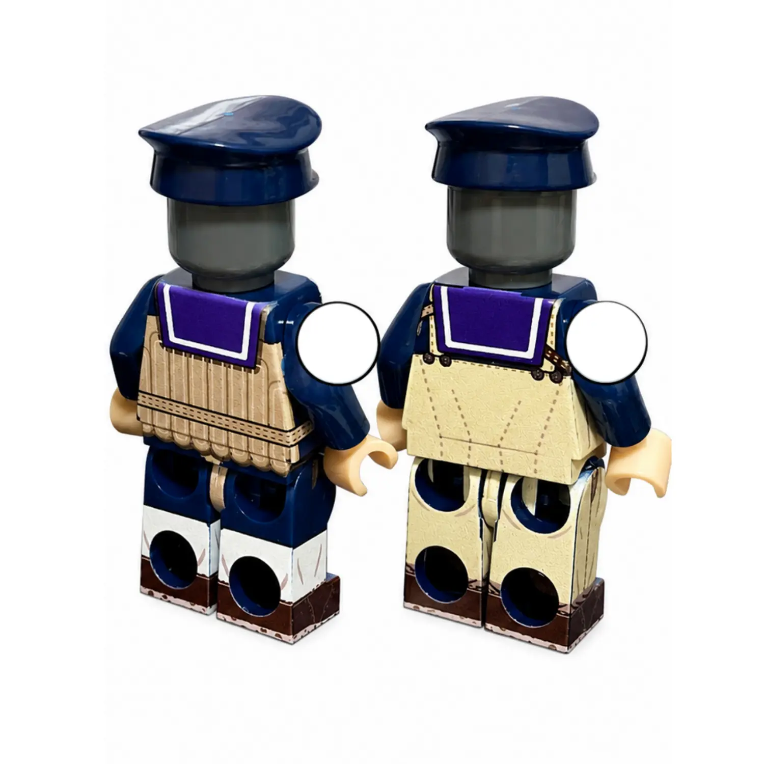 The Back Of Imperial Japanese Navy (ijn) Shipboard Crew Wwii Custom Printed Brick Block Figure