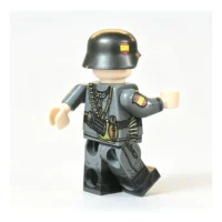 The Back Of Spanish Blue Division Machine Gunner (ametrallador De La División Azul) Wwii Custom Printed Brick Block Figure