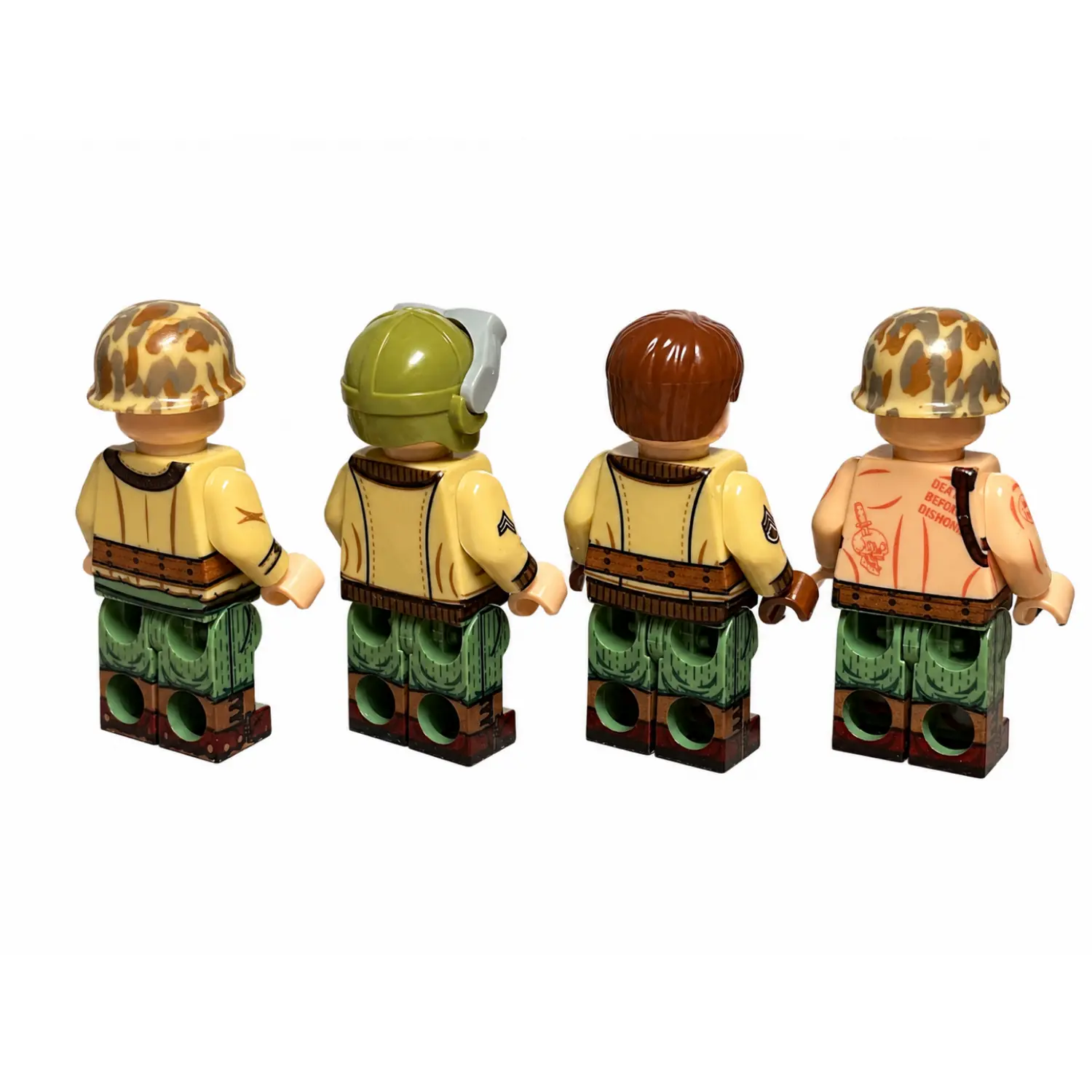 the back of US Military Pacific Theater WWII - Custom Printed Brick Block Figure The Back Of Us Military Pacific Theater Wwii Custom Printed Brick Block Figure