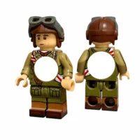 the front and back of Imperial Japanese Army (IJA) Tank Commander Armored Crewman (Flag Sash) WWII - Custom Printed Brick Block Figure The Front And Back Of Imperial Japanese Army (ija) Tank Commander Armored Crewman (flag Sash) Wwii Custom Printed Brick Block Figure