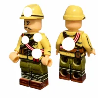 The Front And Back Of Imperial Japanese Army (ija) Tropical Patrol Soldier Wwii Custom Printed Brick Block Figure