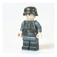 The Front Of Spanish Blue Division Machine Gunner (ametrallador De La División Azul) Wwii Custom Printed Brick Block Figure