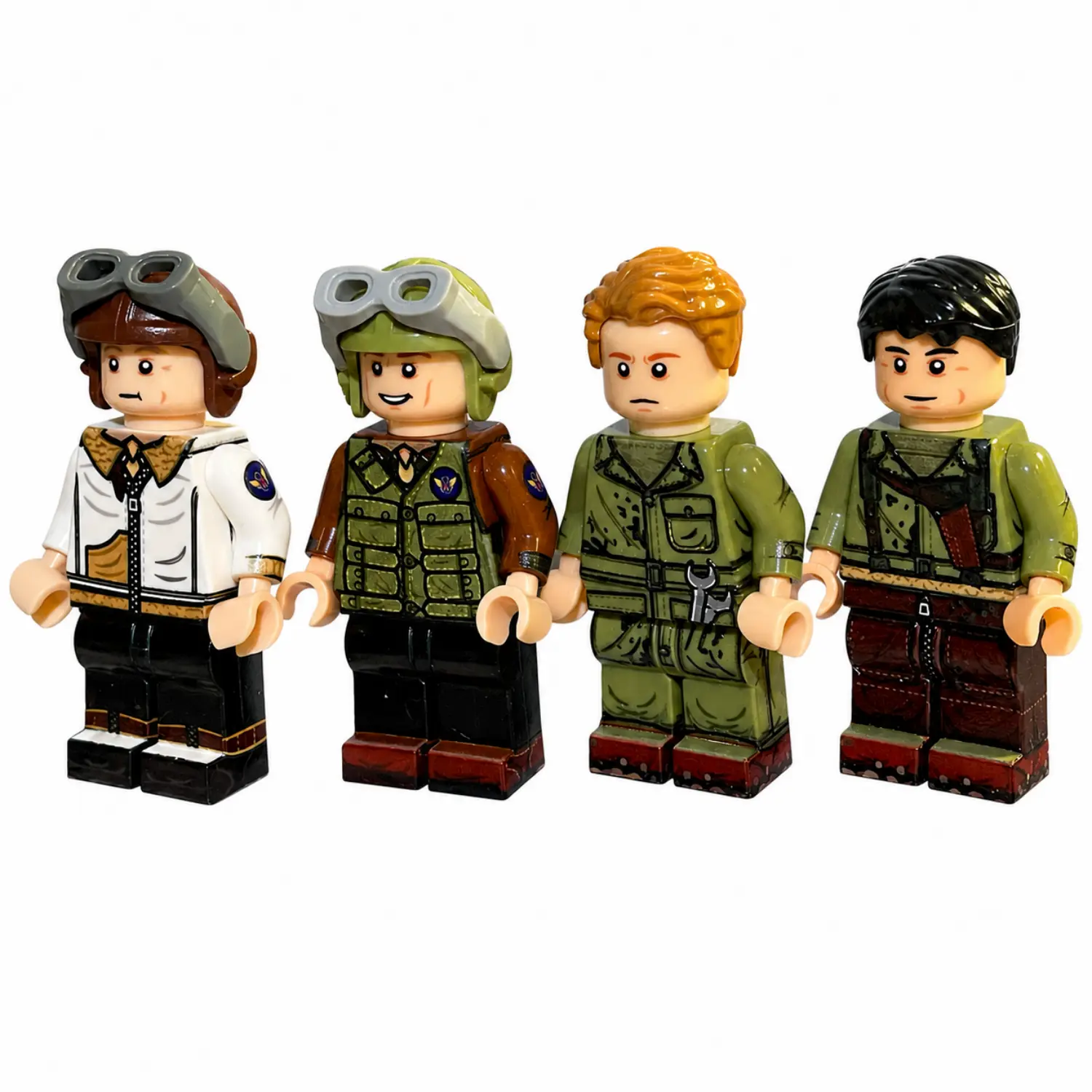 the front of USAAF 100th Bombardment Group Masters of the Air Squad (4-Pack) WWII - Custom Printed Brick Block Figure The Front Of Usaaf 100th Bombardment Group Masters Of The Air Squad (4 Pack) Wwii Custom Printed Brick Block Figure