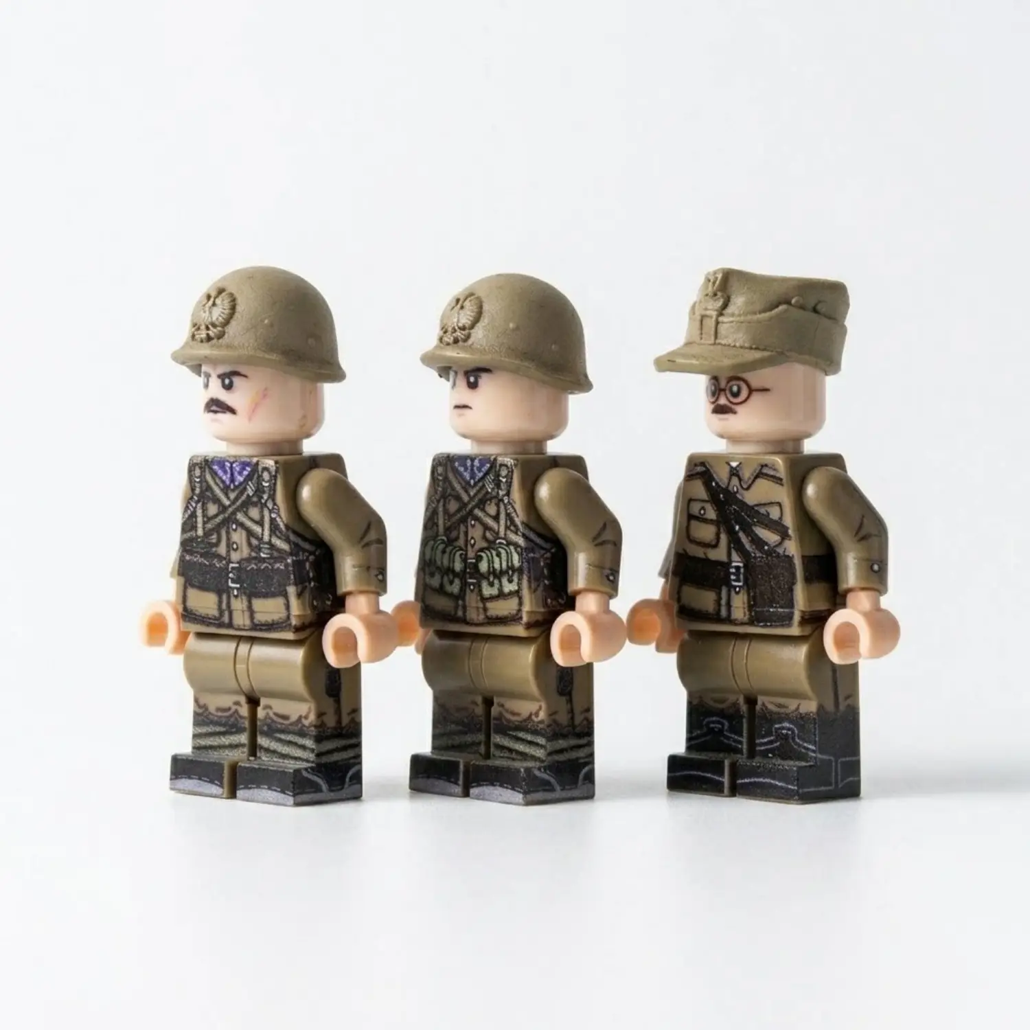the left side of Polish Army 1939 Infantry Squad Captain, Rifleman & Machine WWII - Custom Printed Brick Block Figure The Left Side Of Polish Army 1939 Infantry Squad Captain, Rifleman & Machine Wwii Custom Printed Brick Block Figure