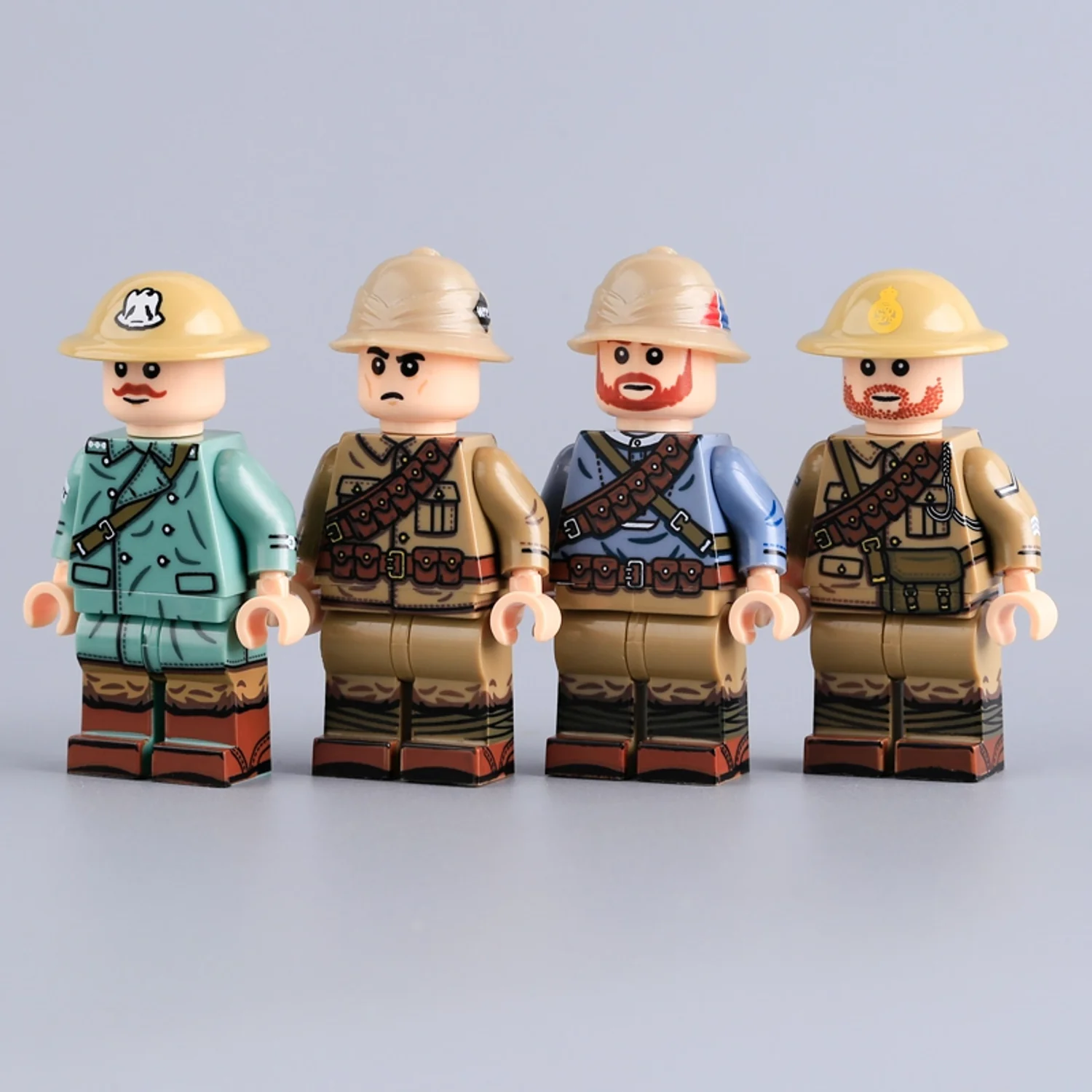 British Cavalry Collection (Four Cavalrymen Front View) WWI – Custom Printed Brick Block Figure British Cavalry Collection (four Cavalrymen Front View) Wwi – Custom Printed Brick Block Figure