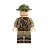 British Infantry Soldier Wwi 1917 Front View – Custom Printed Brick Block Figure