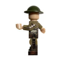 British Infantry Soldier Wwi 1917 Left Facing Side View – Custom Printed Brick Block Figure