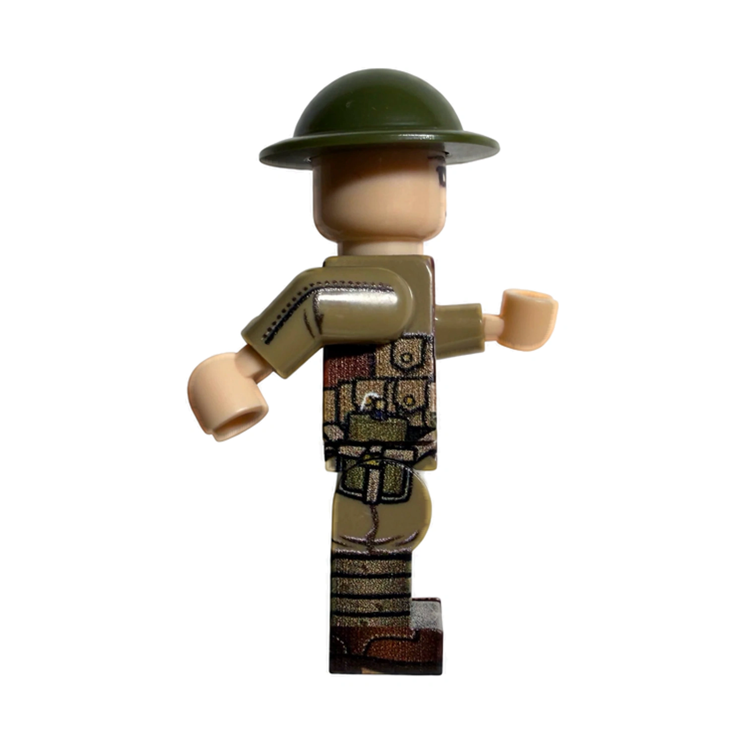 British Infantry Soldier Wwi 1917 Right Facing Side View – Custom Printed Brick Block Figure