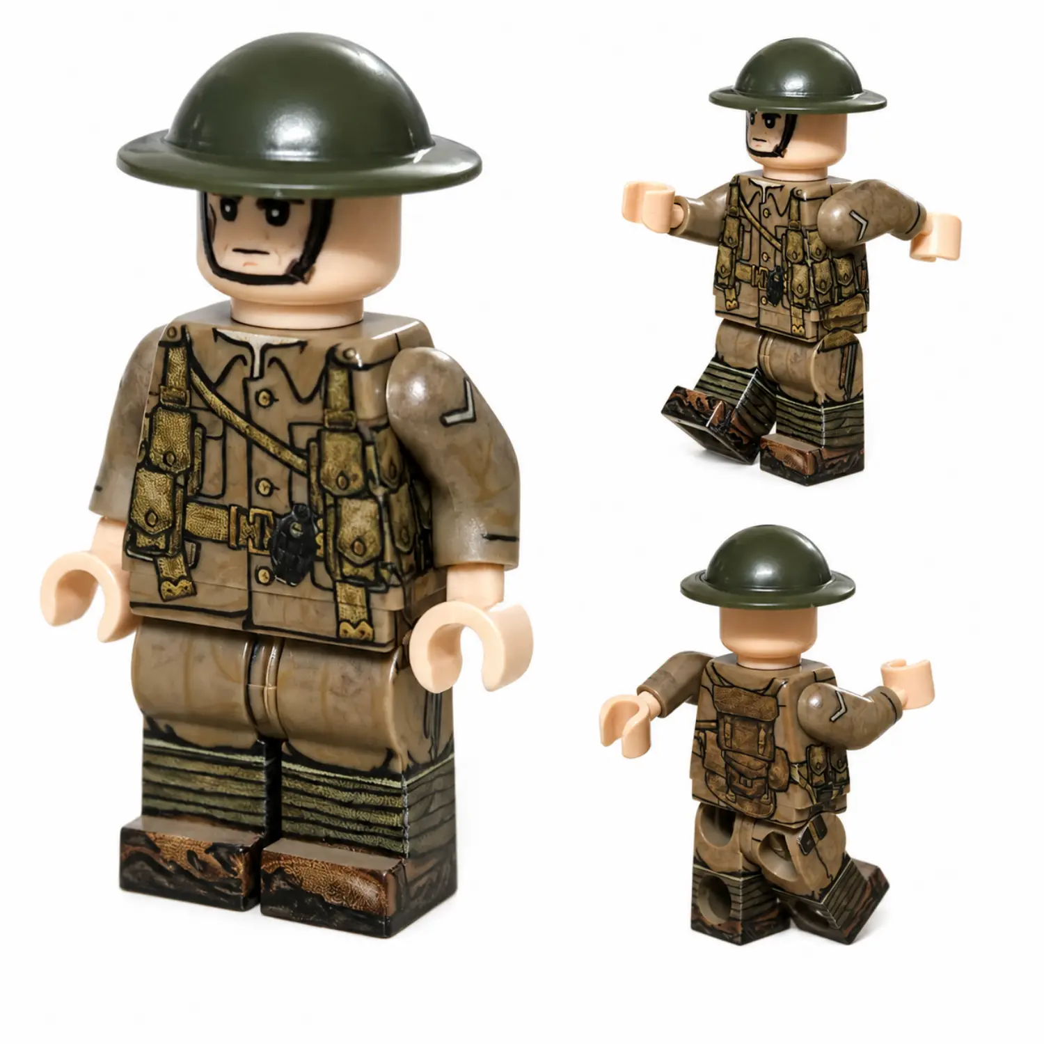 British Infantryman Battle of the Somme WWI - Custom Printed Brick Block Figure British Infantryman Battle Of The Somme Wwi Custom Printed Brick Block Figure