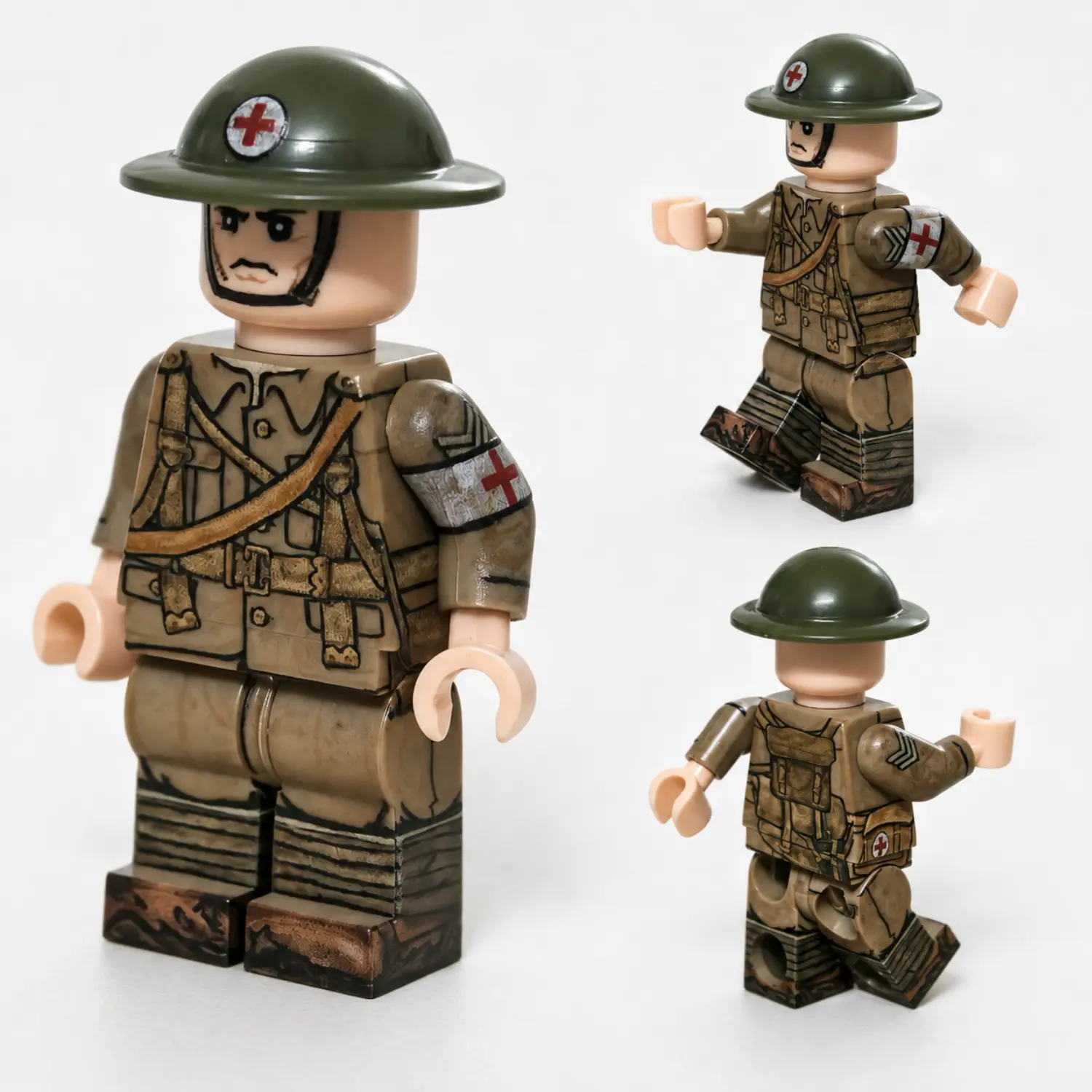 British Medic Battle of the Somme WWI - Custom Printed Brick Block Figure British Medic Battle Of The Somme Wwi Custom Printed Brick Block Figure
